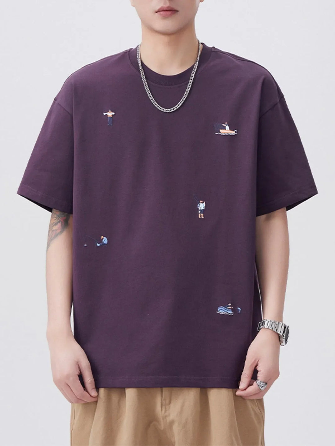 Men's Plus Size Round Neck Short Sleeve T-Shirt