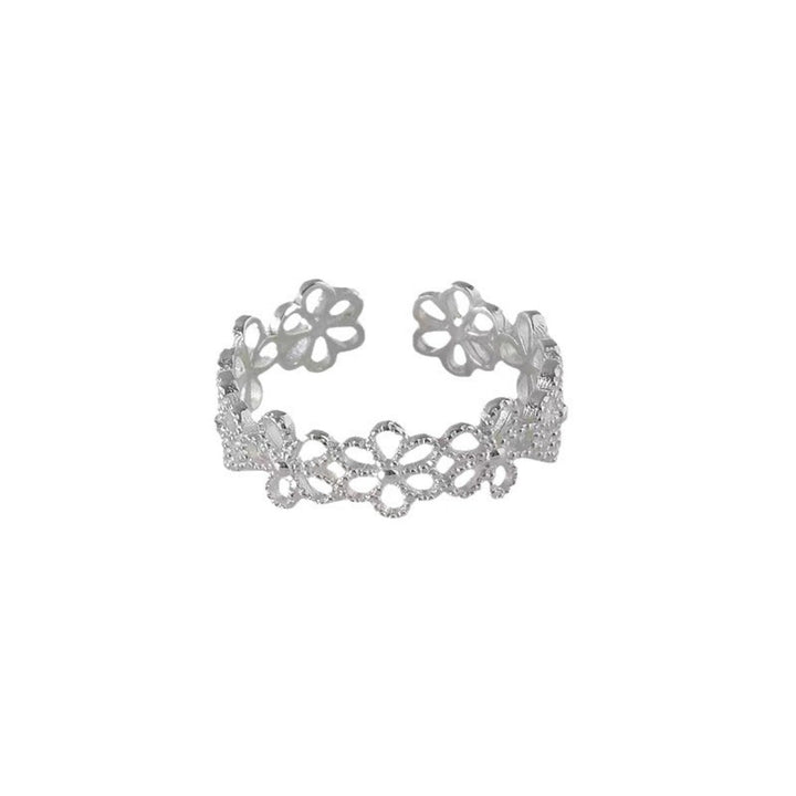 Floral Adjustable Open Ring