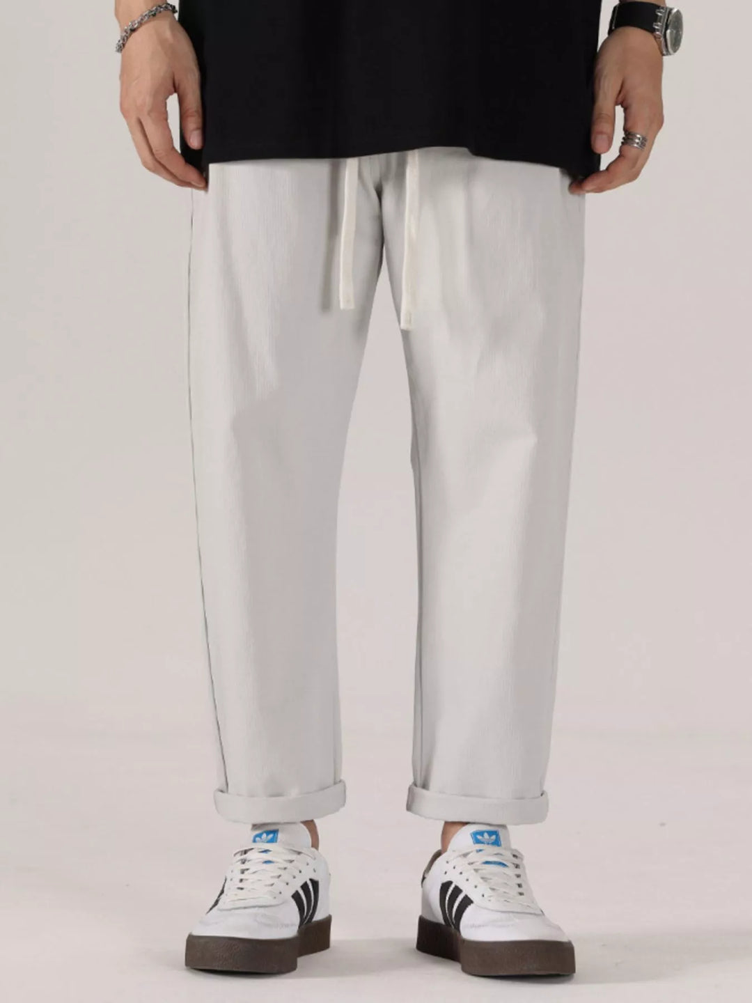 Men's Full Size Drawstring Wide Leg Pants Plus Size