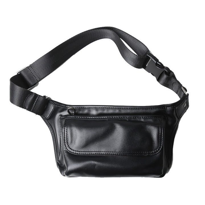 Single-Shoulder Crossbody Genuine Leather Chest BagWaist Bag Large Capacity Multi-Functional