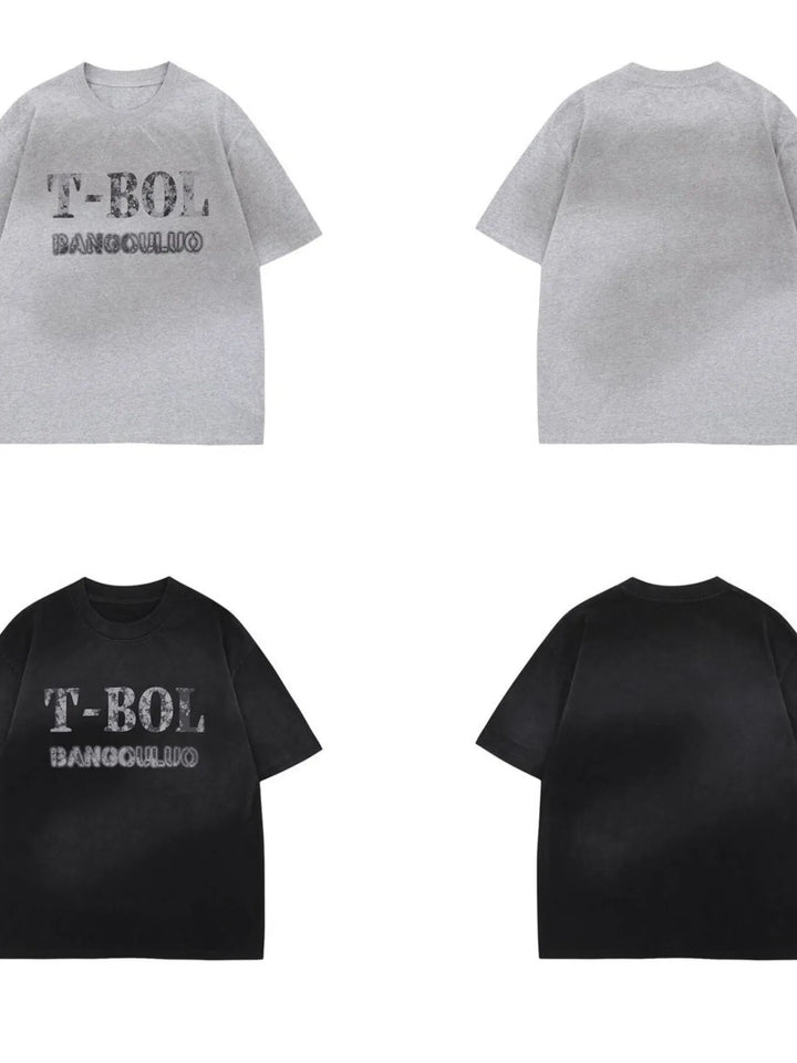 Men's Letter Graphic Round Neck Short Sleeve T-Shirt