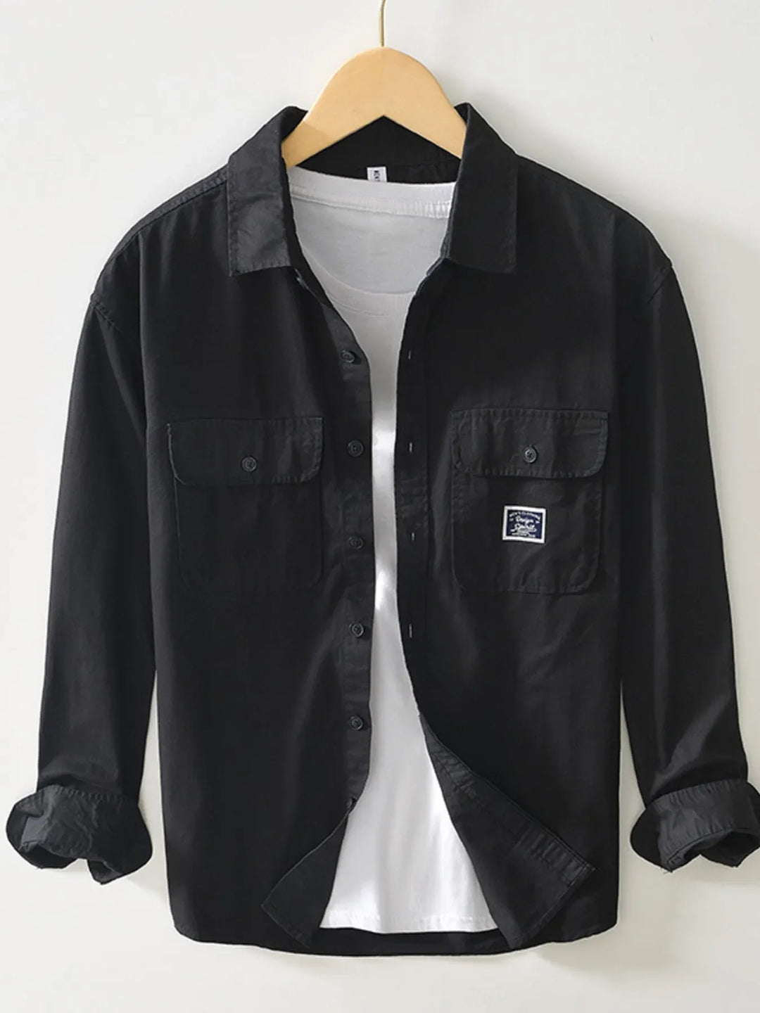 Men's Plus Size Button Up Long Sleeve Shirt