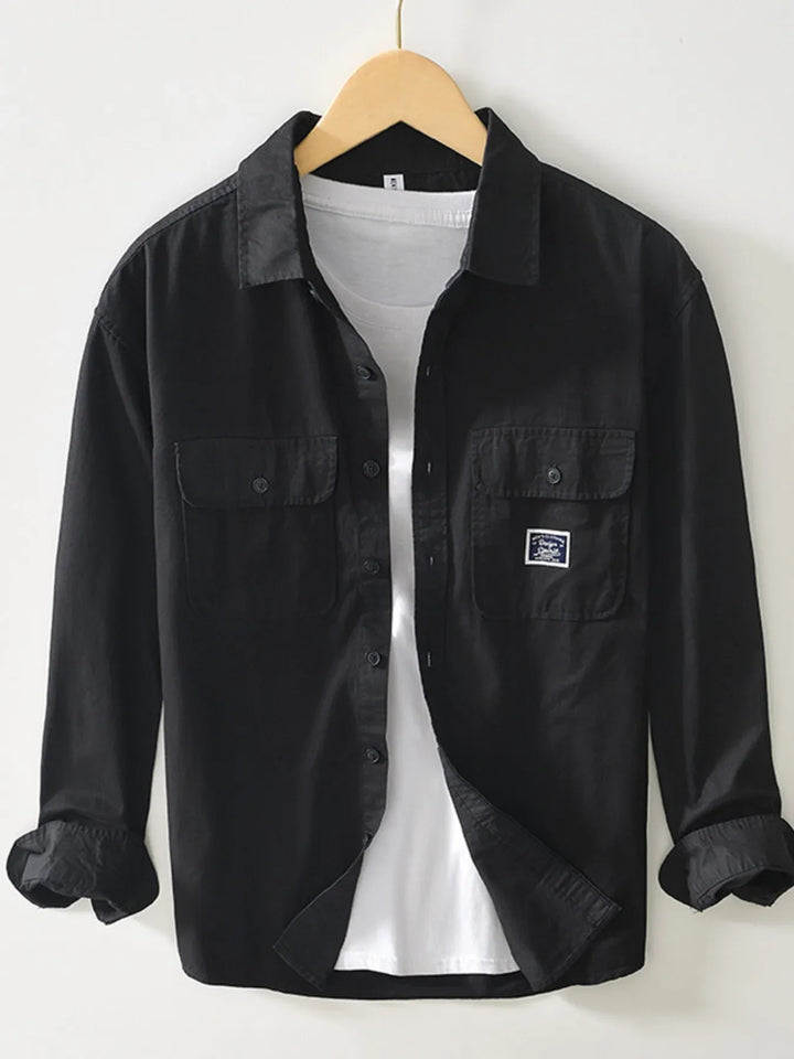 Men's Plus Size Button Up Long Sleeve Shirt