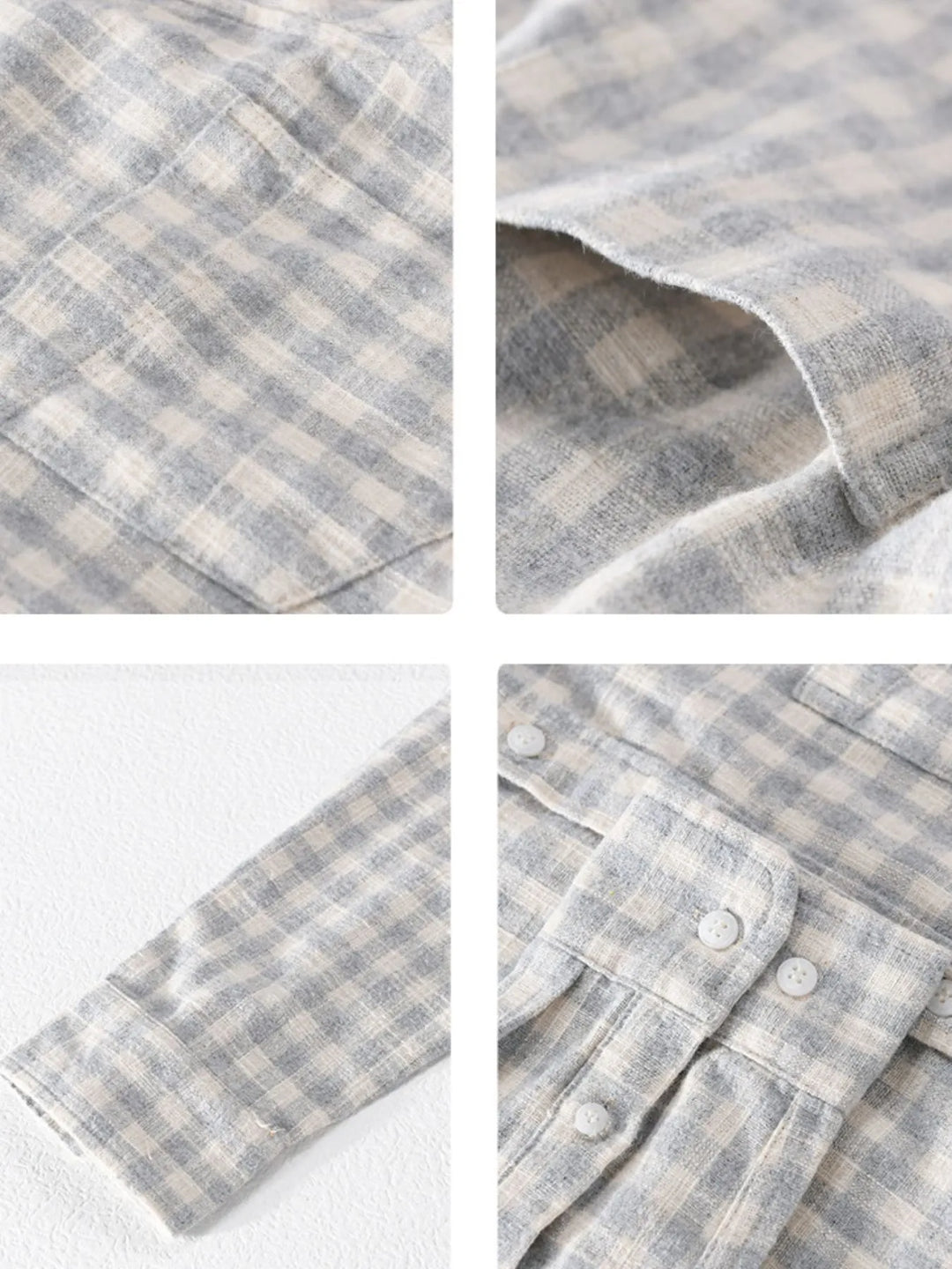 Men's Plus Size Gingham Check Button-Up Shirt