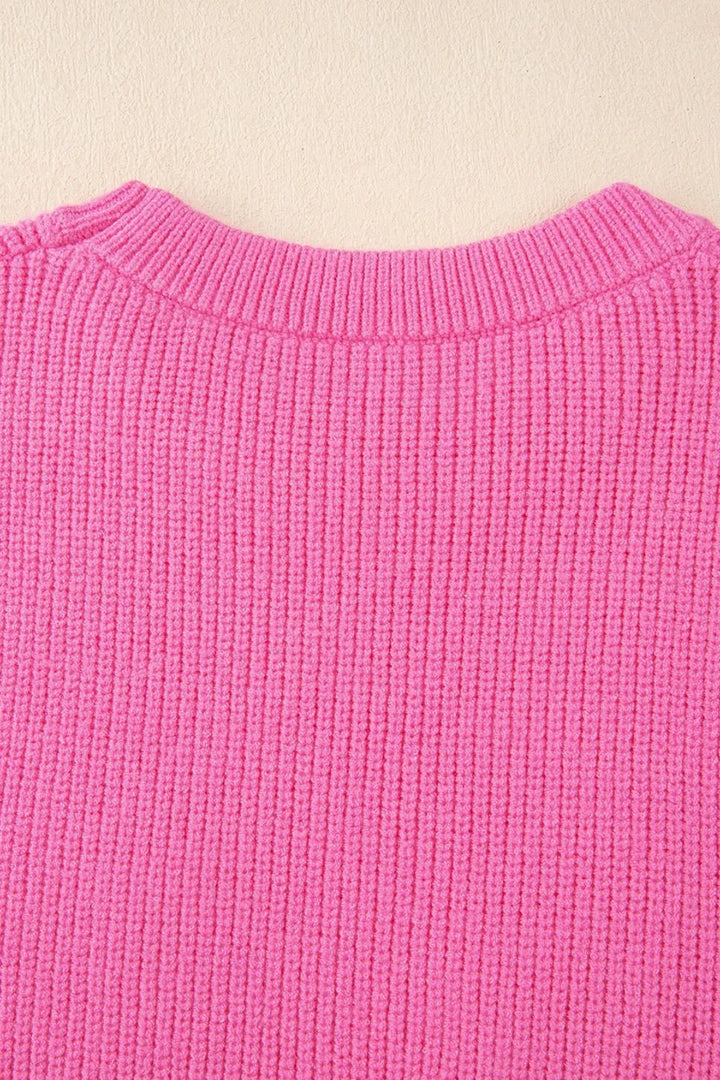Western Horse Embroidered Round Neck Sweater