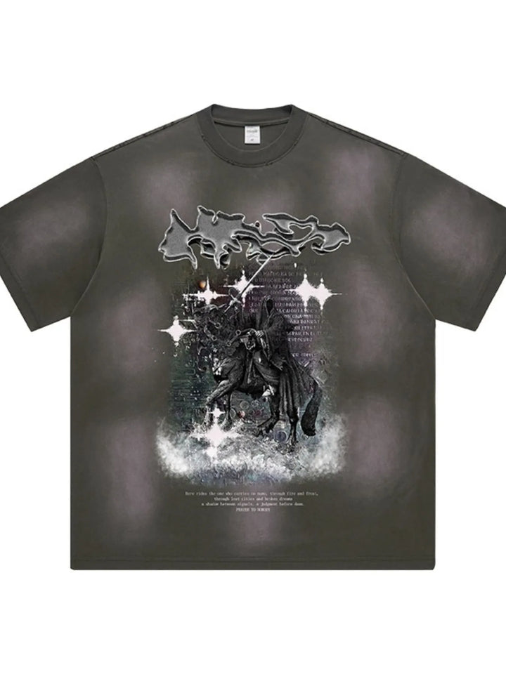 Men's Graphic Round Neck Short Sleeve T-Shirt