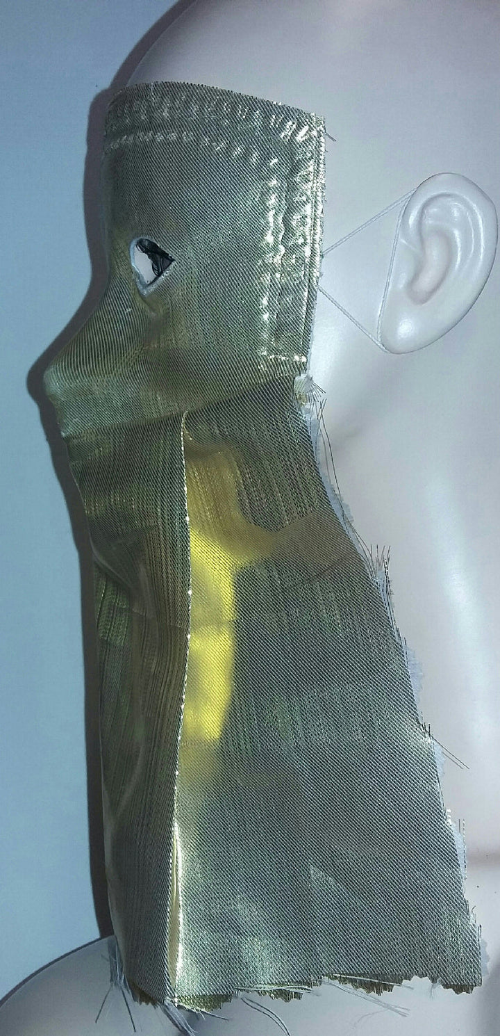 Shiny Gold Curtain Domino Eye Mask