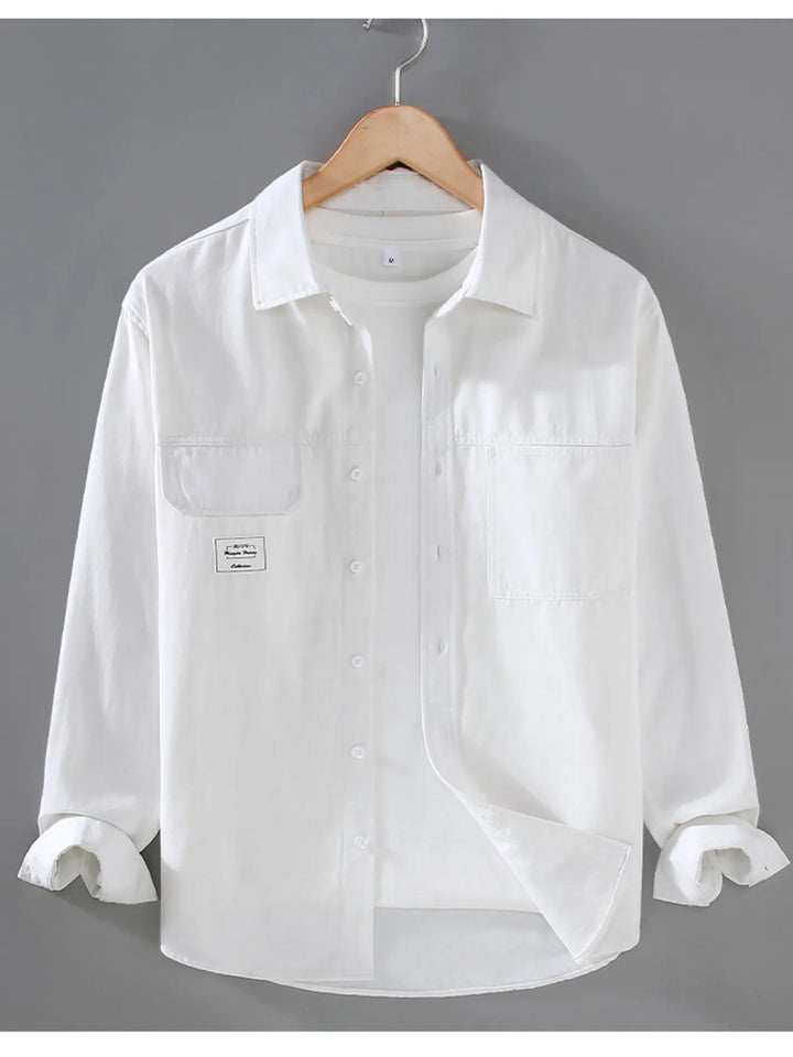 Men's Plus Size Button Up Long Sleeve Shirt