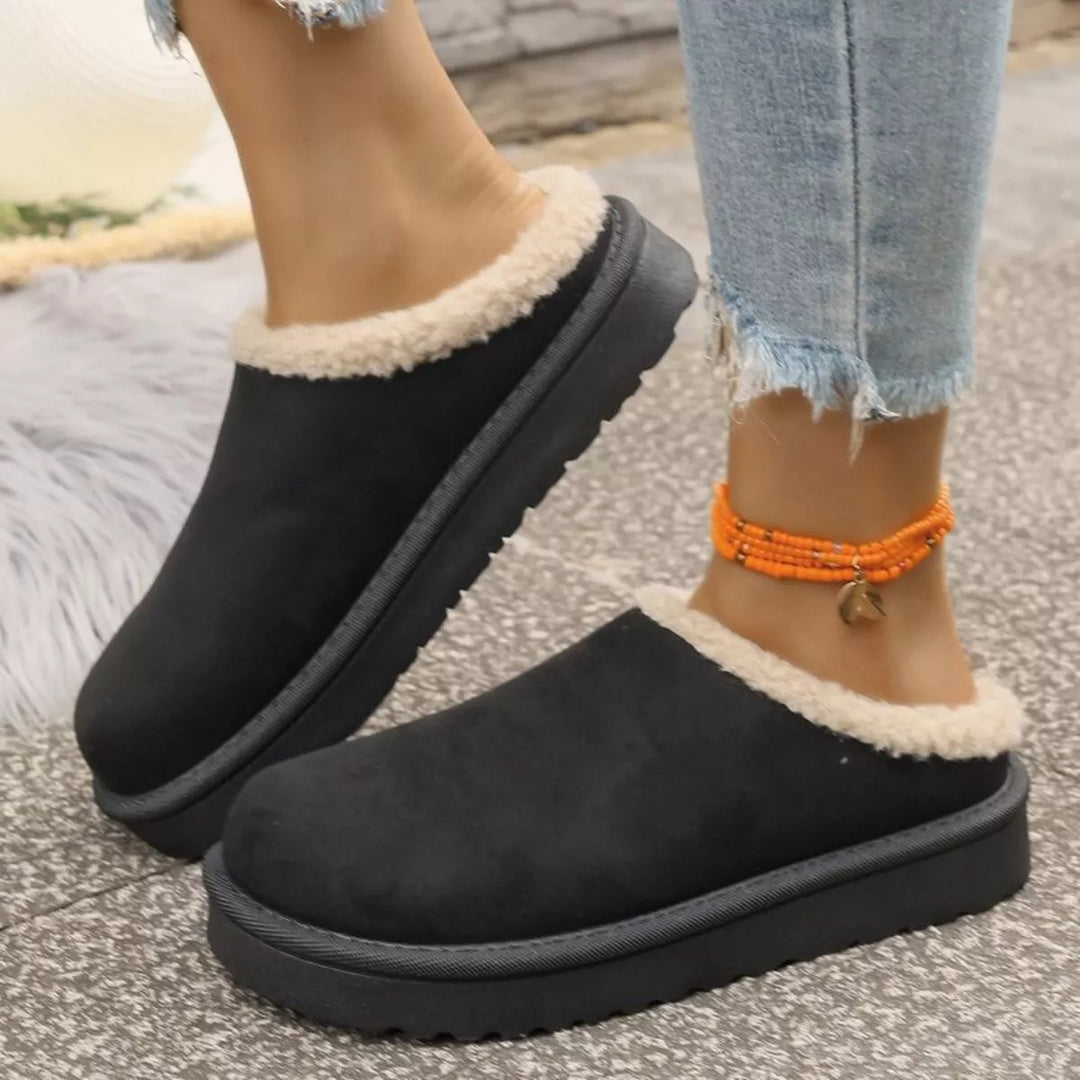 Cozy Plush Lined Platform Slippers