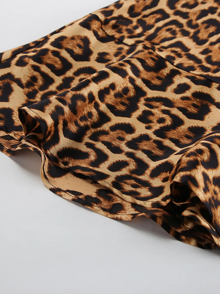 Leopard Print Mini Skirt