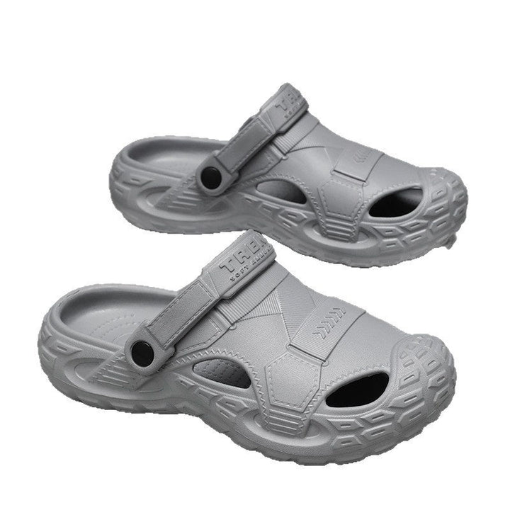 Mens Summer Outdoor Non-Slip Soft-Soled Closed-Toe Beach Clog Shoes