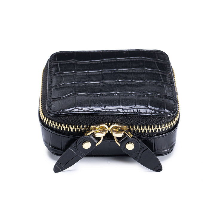 Pattern High Appearance Jewelry Box Genuine Leather Portable