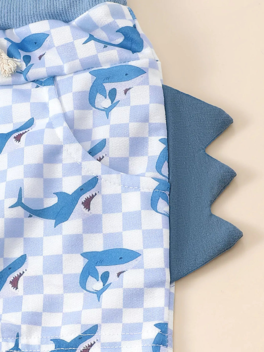 Children‘s Shark Hoodie & Shorts Set