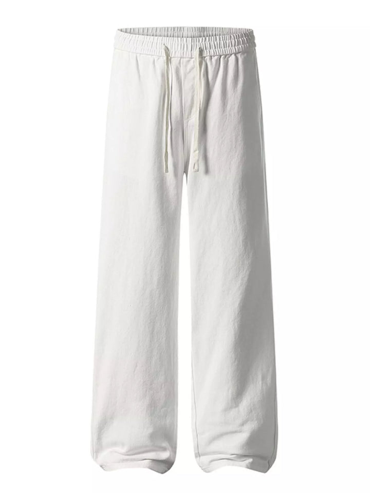 Men's Full Size Loose Fit Drawstring Linen Pants Plus Size