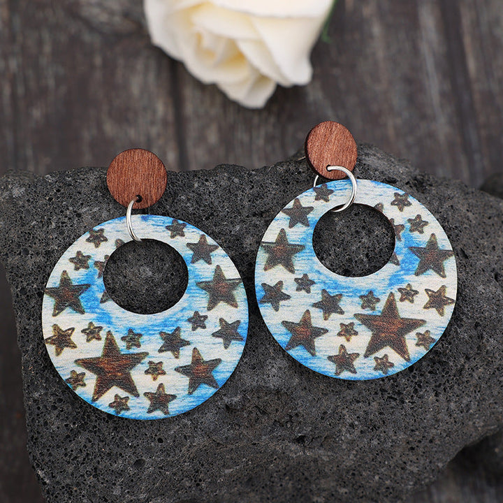 Patriotic Star Dangle Earrings