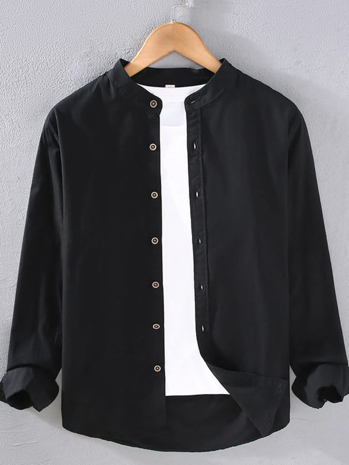 Men's Plus Size Button Up Long Sleeve Shirt