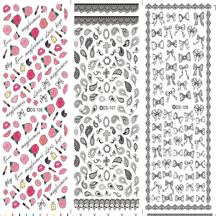 Watermark sticker decal nail sticker