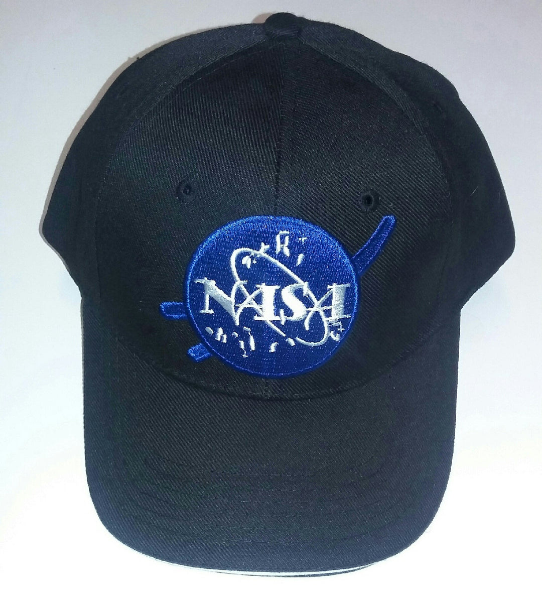 Adjustable Black NASA Insignia Embroidered Baseball Cap Astronaut Costume Hat