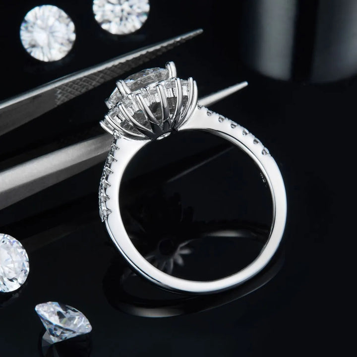 2 Carat Moissanite 925 Sterling Silver Ring