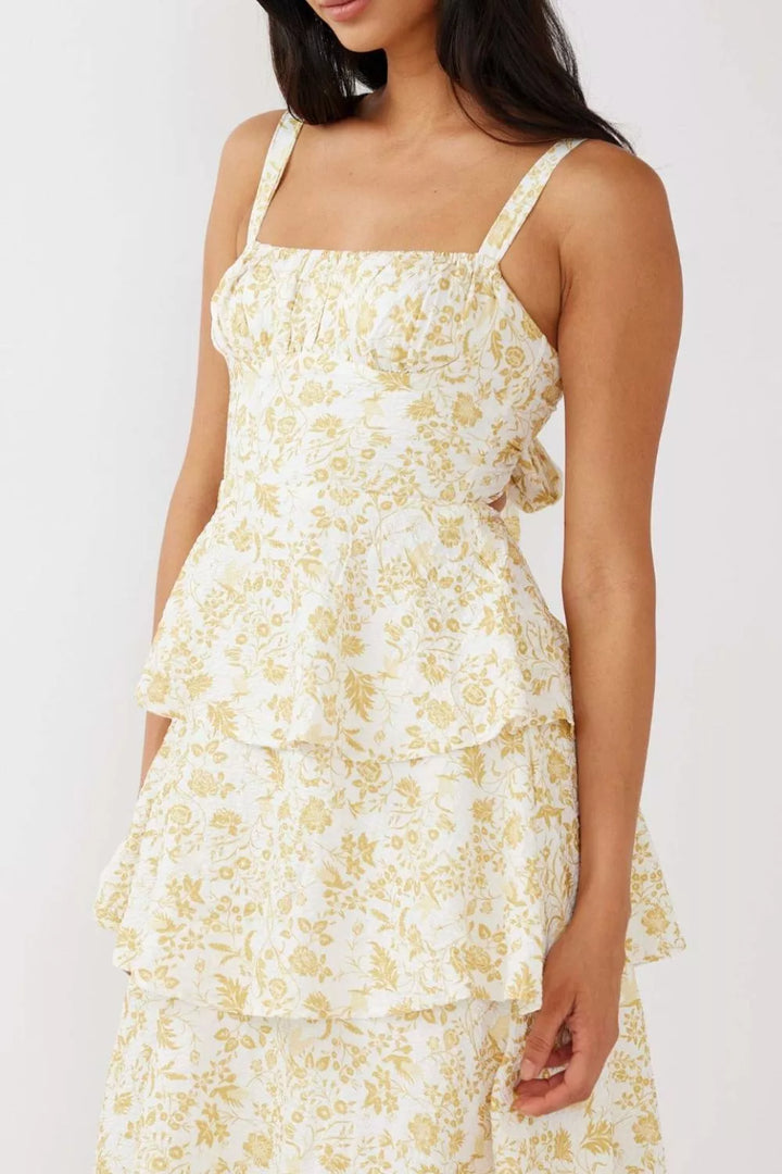 Floral Layered Maxi Dress