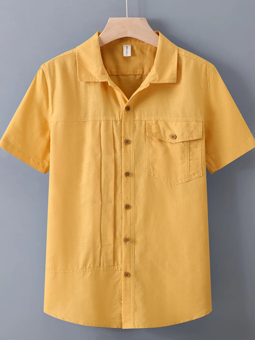 Men's Plus Size Short Sleeve Button-Up Casual Shirt