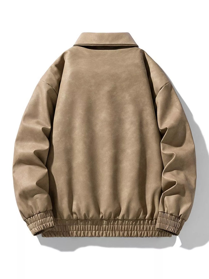 Men's Plus Size Zip Up Long Sleeve Jacket