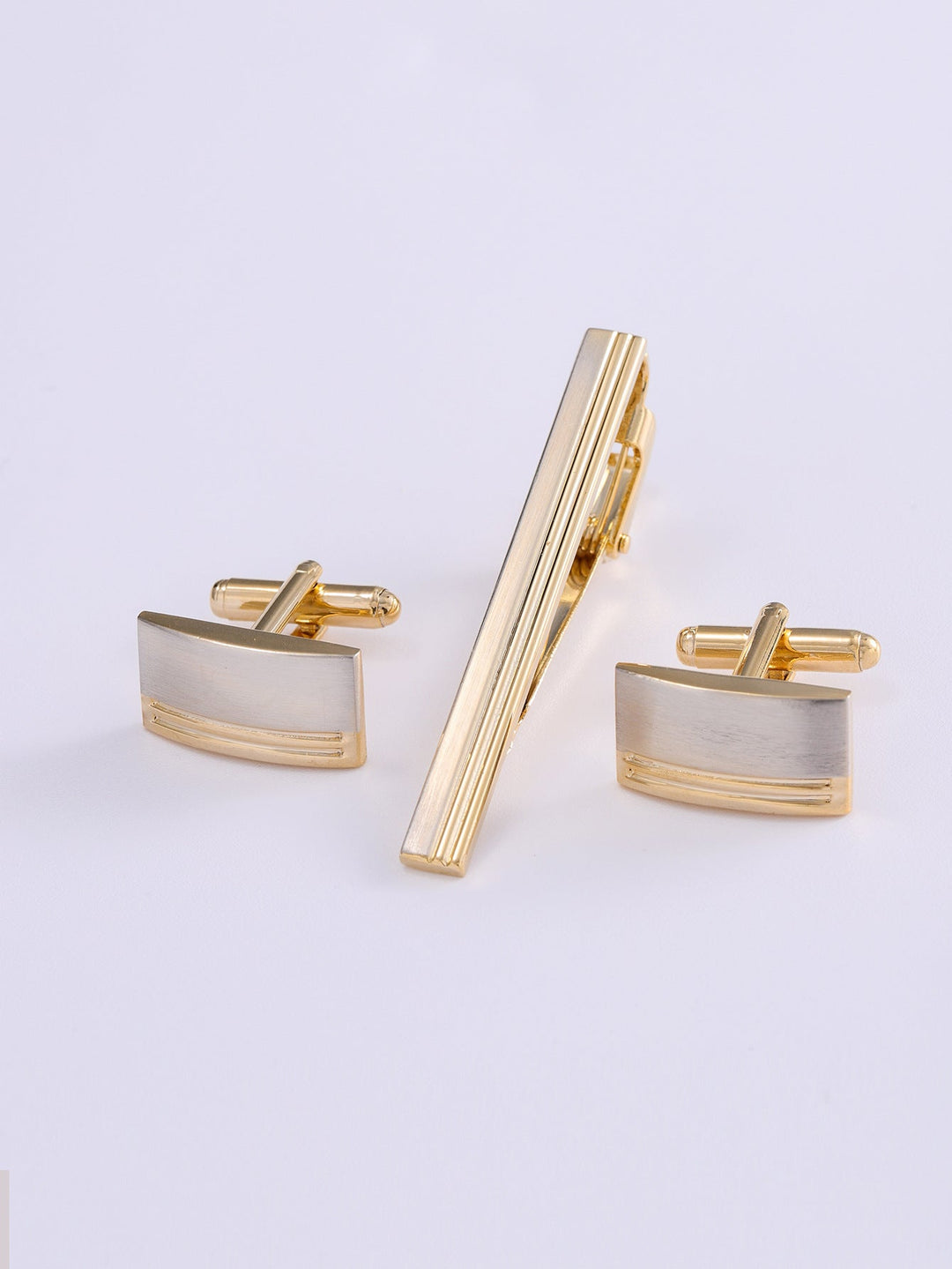 Mens Formal Business Cufflinks And Tie Clip Set