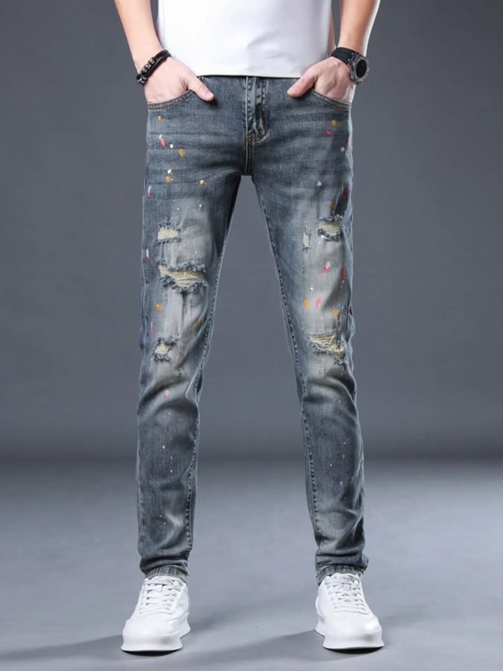 Men's Distressed Slim Fit Jeans