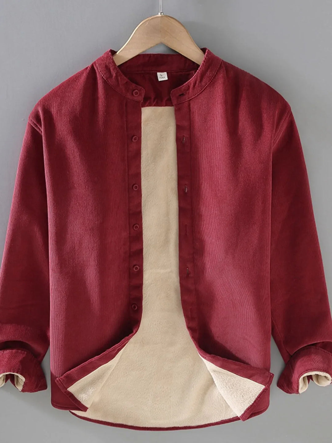 Men's Plus Size Button Up Long Sleeve Jacket