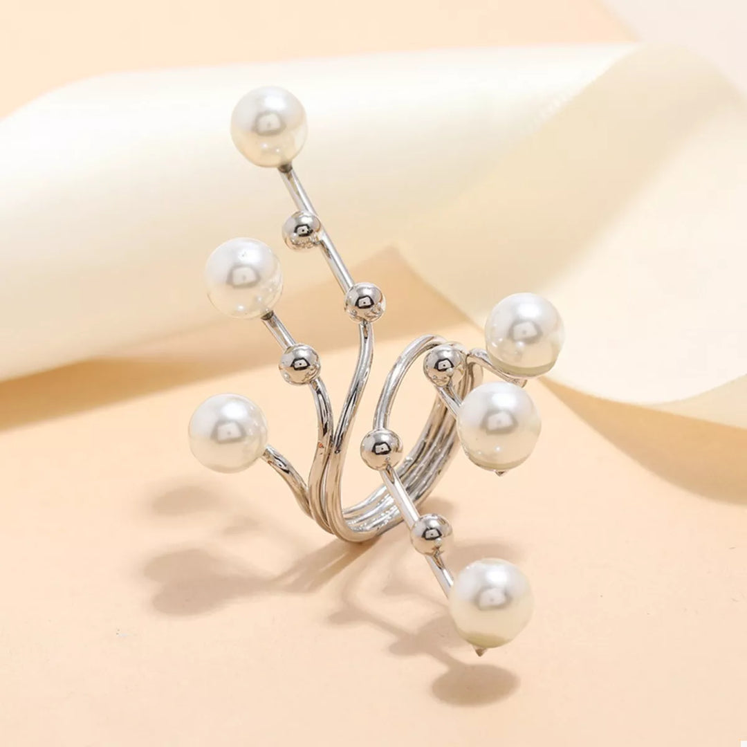 Alloy Pearl Bypass Ring