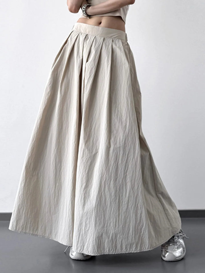 Pleated Maxi Skirt