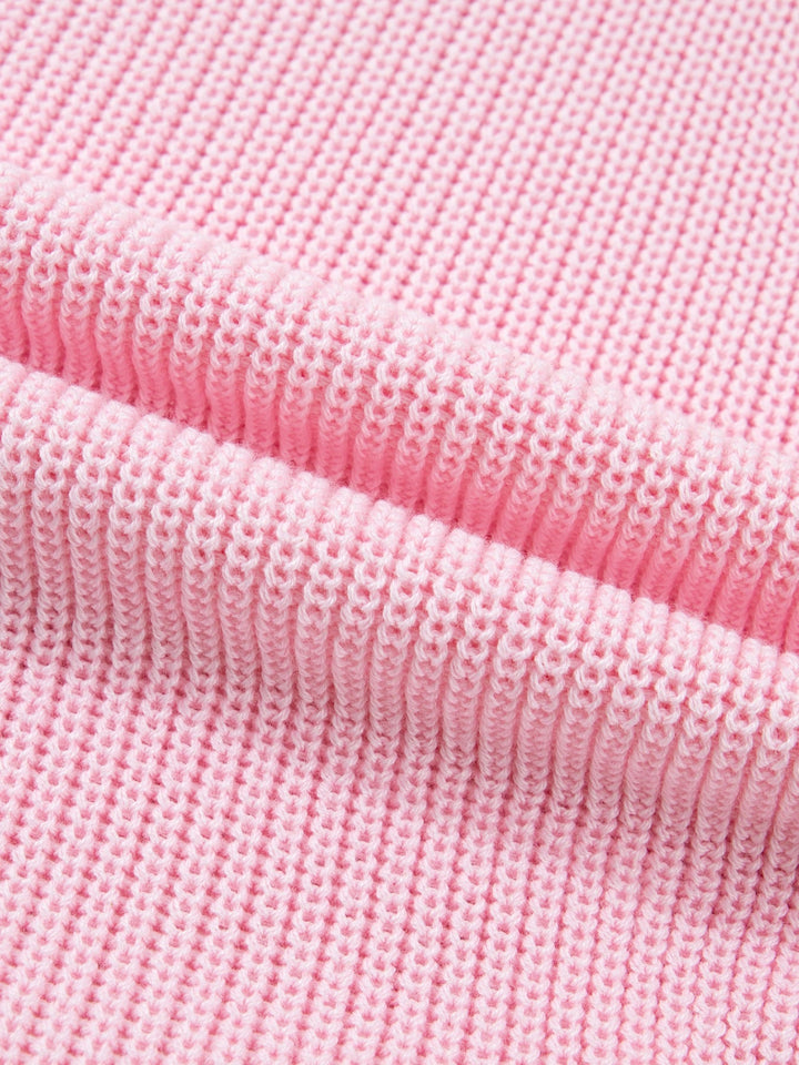 Solid Color Knit V Neck Button Front Sweater Vest