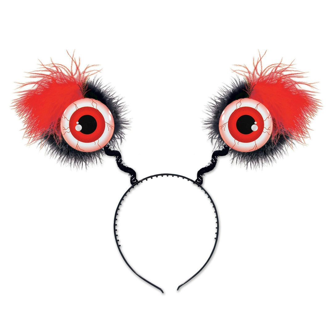 Furry Red Eyeball Boppers Headband