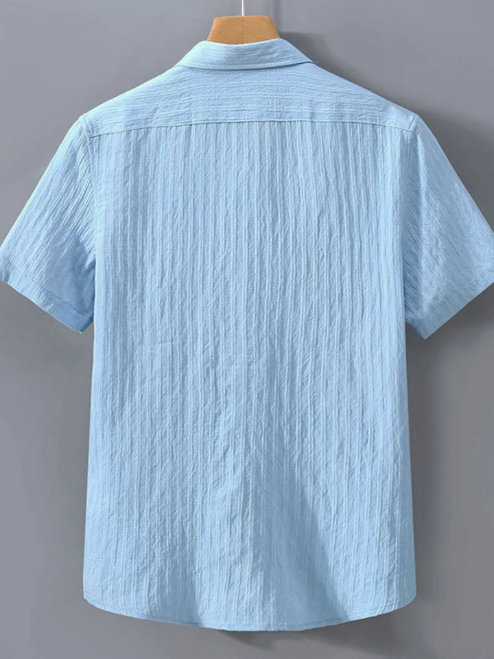 Men's Plus Size Button Up Short Sleeve Shirt
