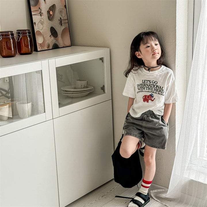 Girls Summer Denim Jeans Boys Shorts