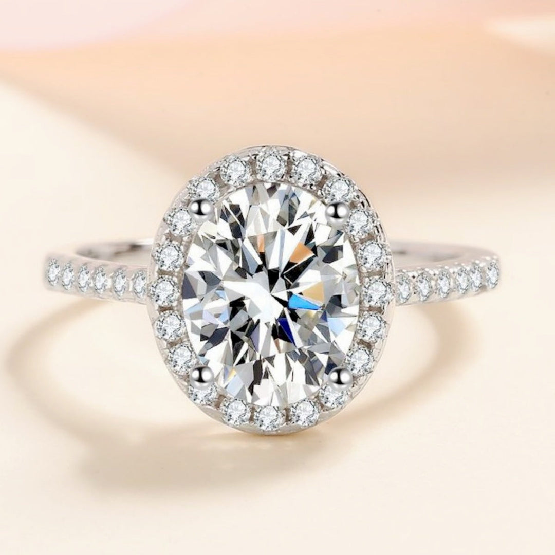 1 Carat Moissanite 925 Sterling Silver Ring