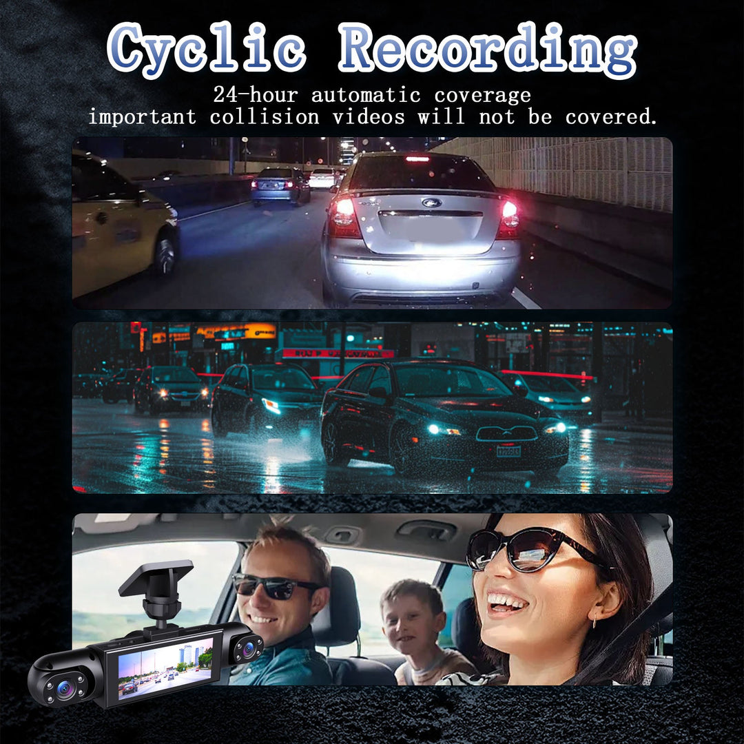1080P High-definition Driving Recorder With Four Lenses, High-definition Night Vision, Front, Back, Left, Right Recording
