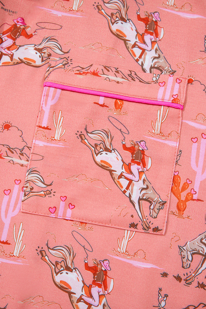 Blossom Cowgirl Country Print Pajamas Set