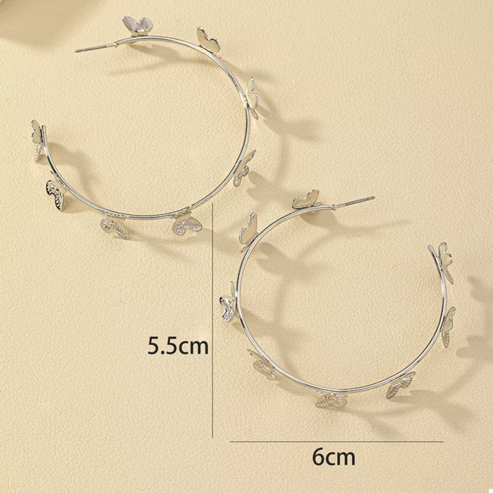 Butterfly Vine Hoop Earrings