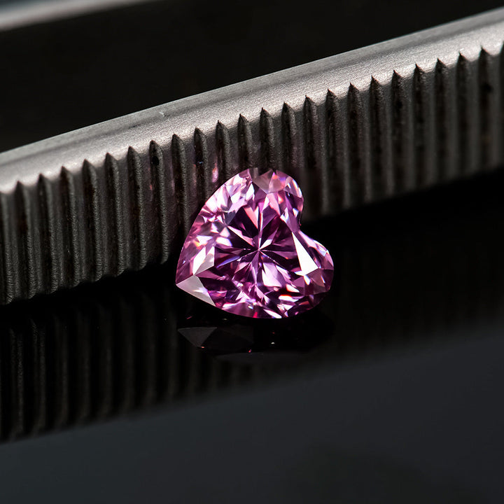 Colorful Moissanite Heart-shaped Stone Lemon