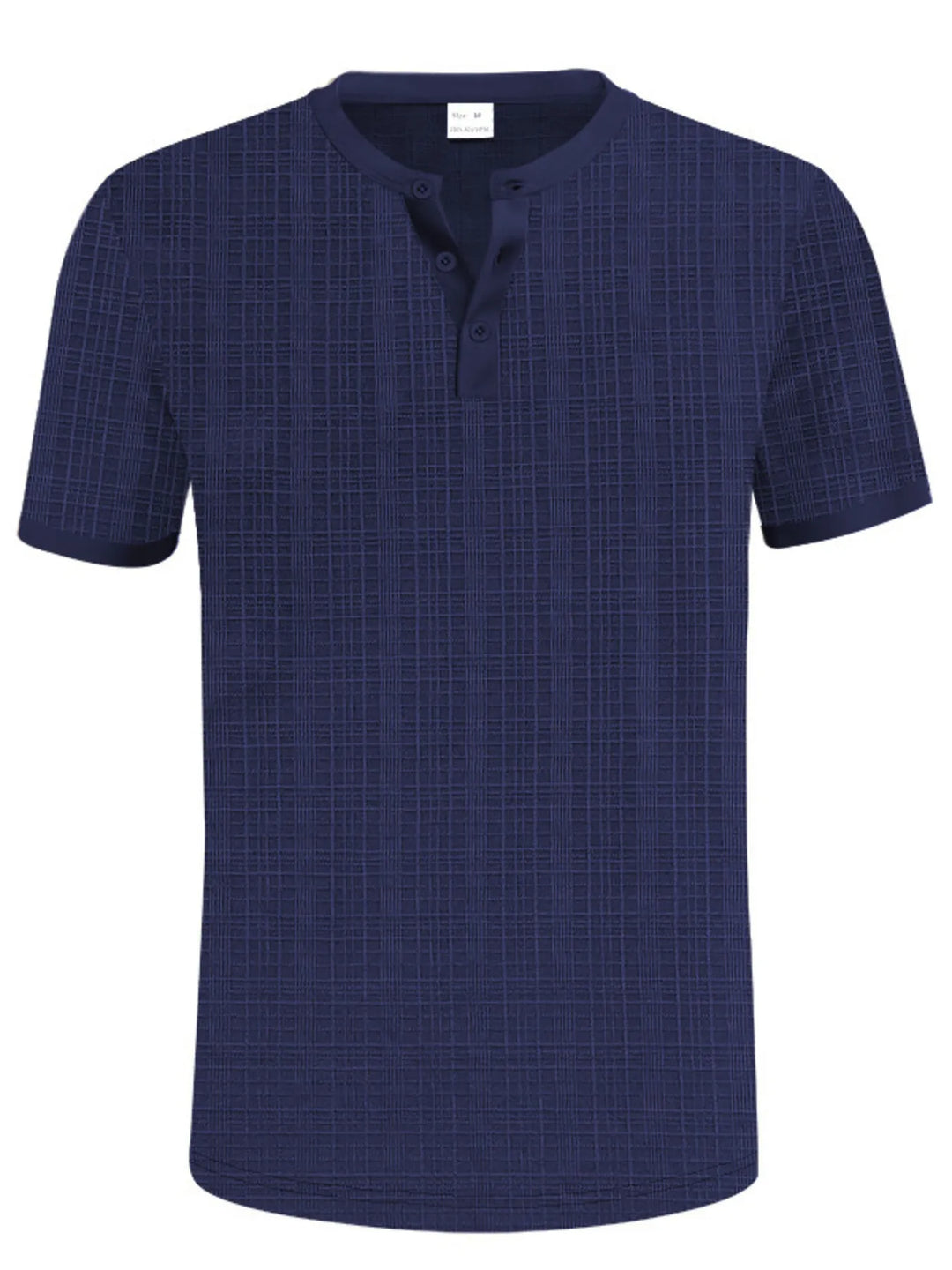 Men's Full Size Button Detail Short Sleeve Top Plus Size