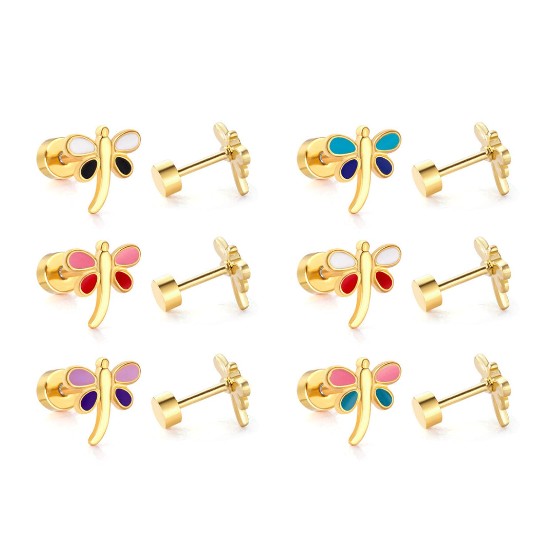 Cute And Sweet Crown-flower Earrings Stainless Steel Stud Earrings