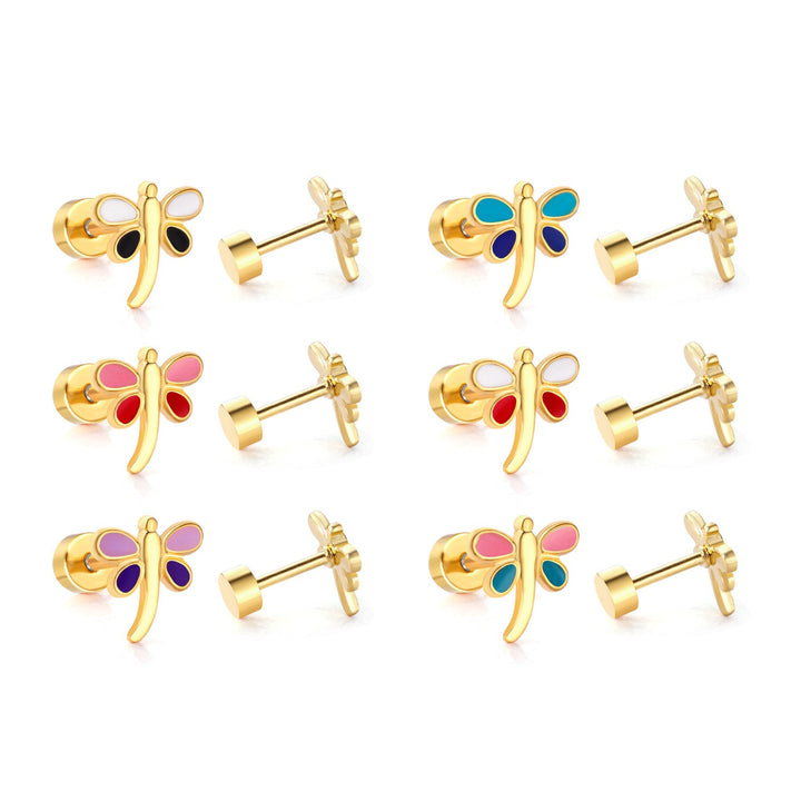 Cute And Sweet Crown-flower Earrings Stainless Steel Stud Earrings