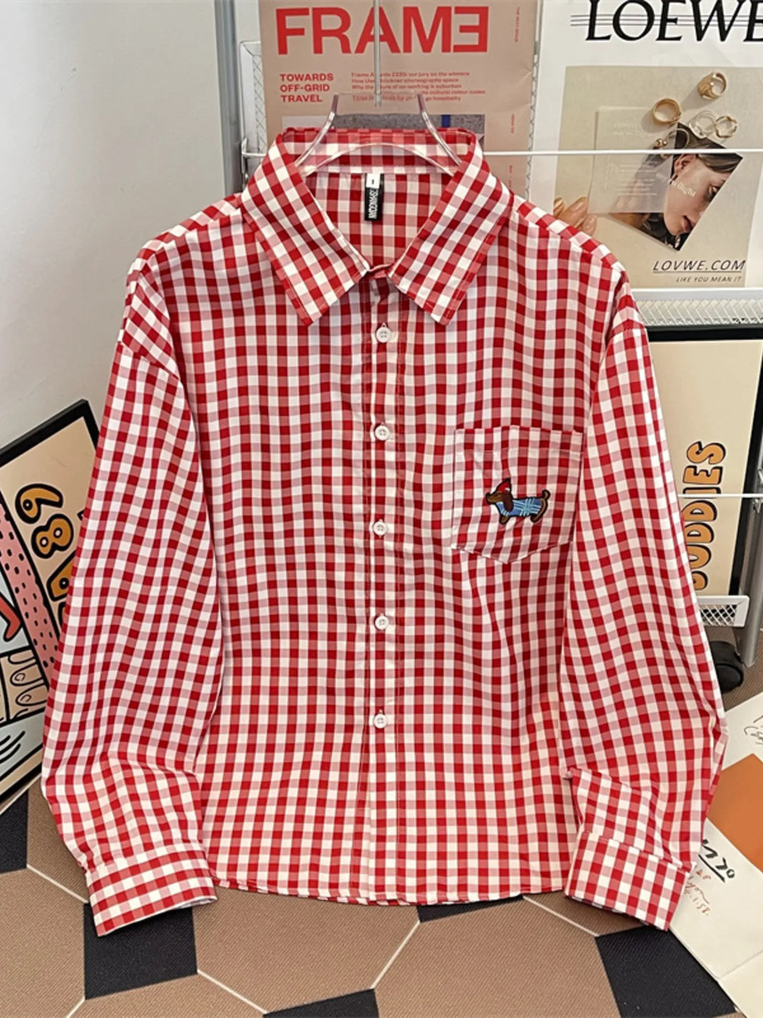 Men's Plus Size Plaid Button Up Long Sleeve Shirt
