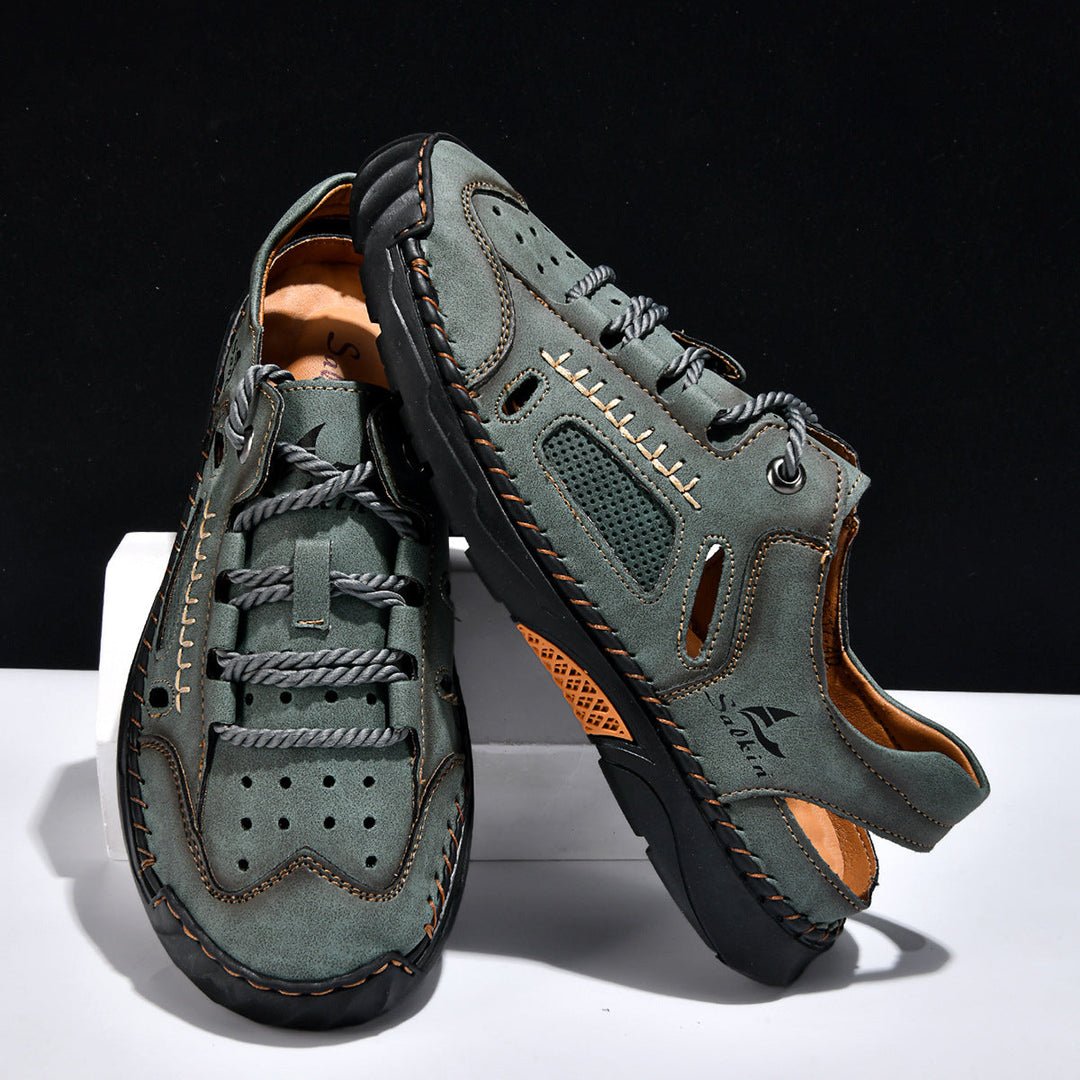 Hand-sewn Casual Closed-toe Sandals