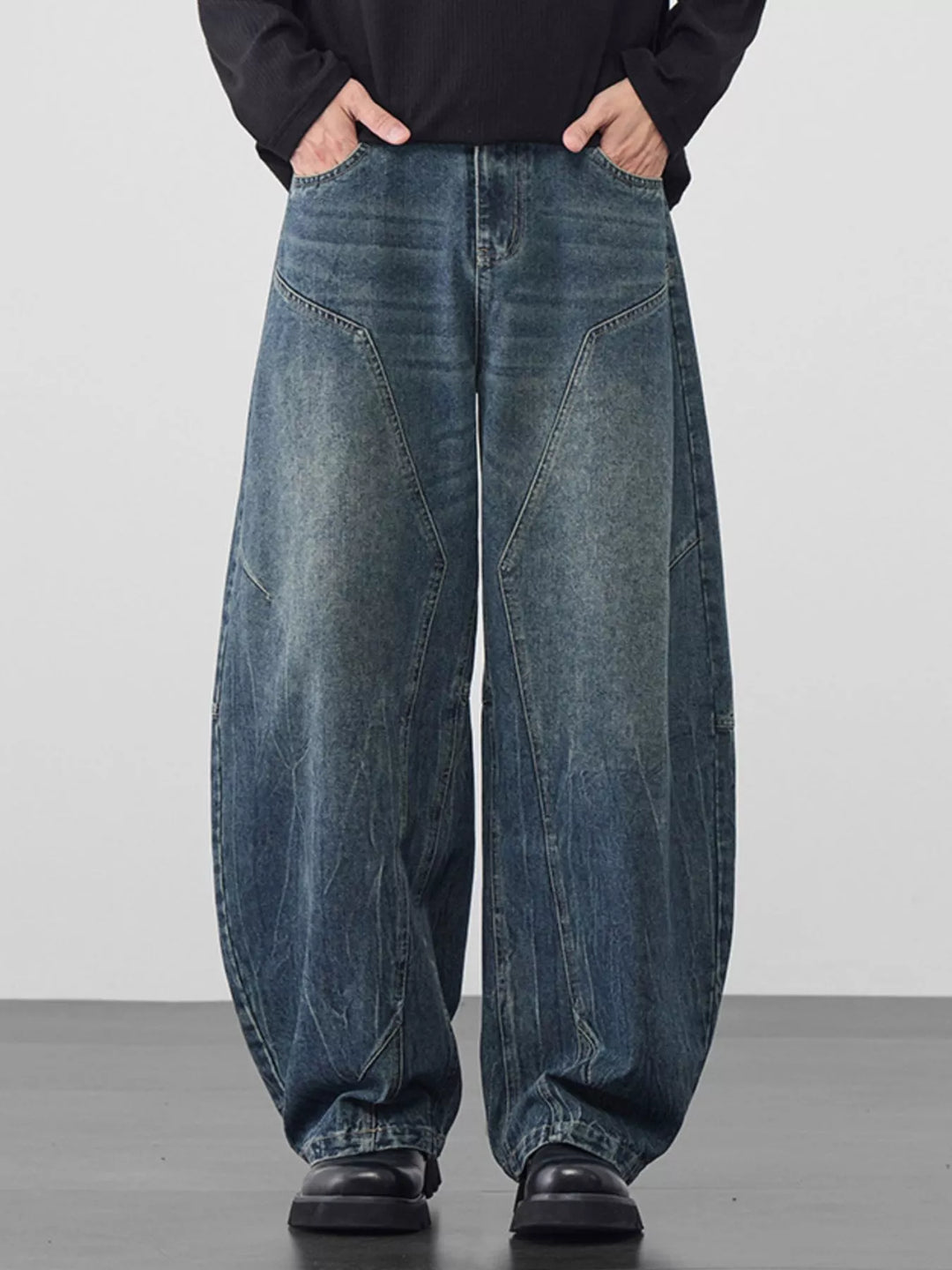 Men's Plus Size Wide Leg Jeans