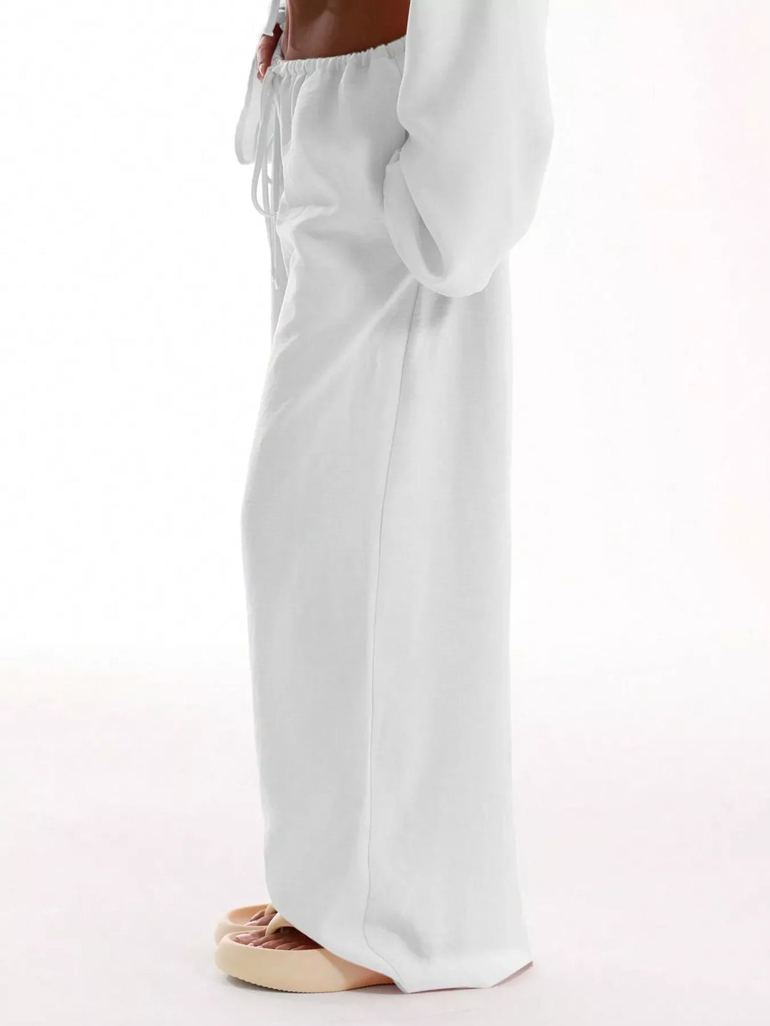 Drawstring Wide Leg Pants