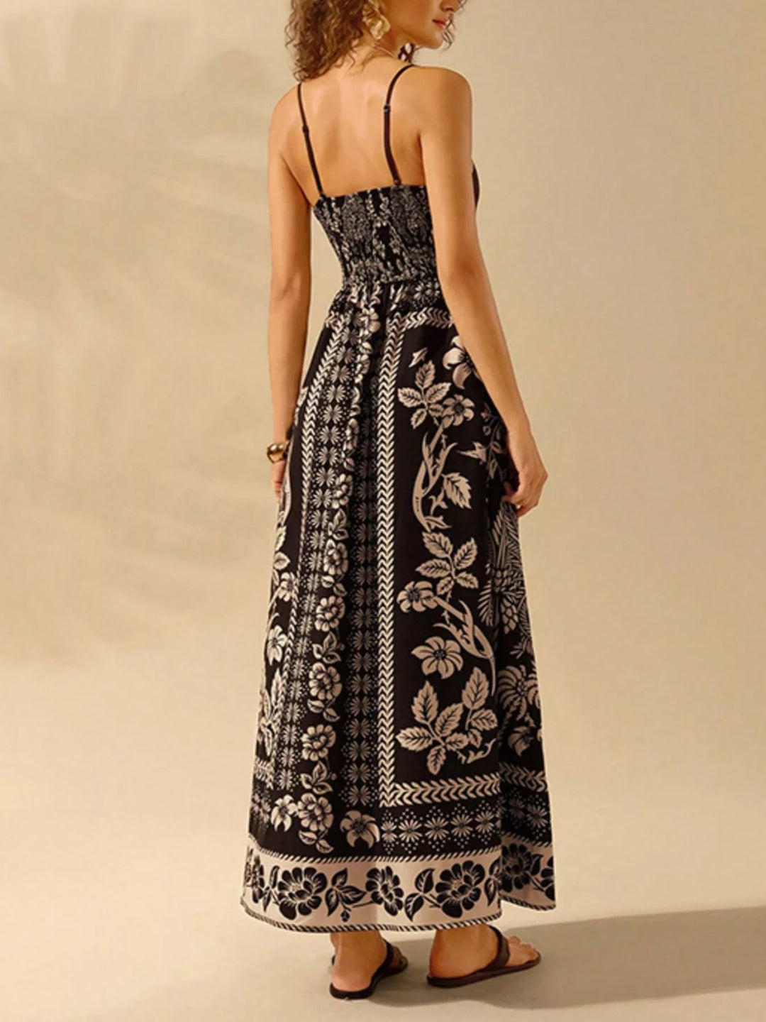 Floral Print Spaghetti Strap Maxi Dress