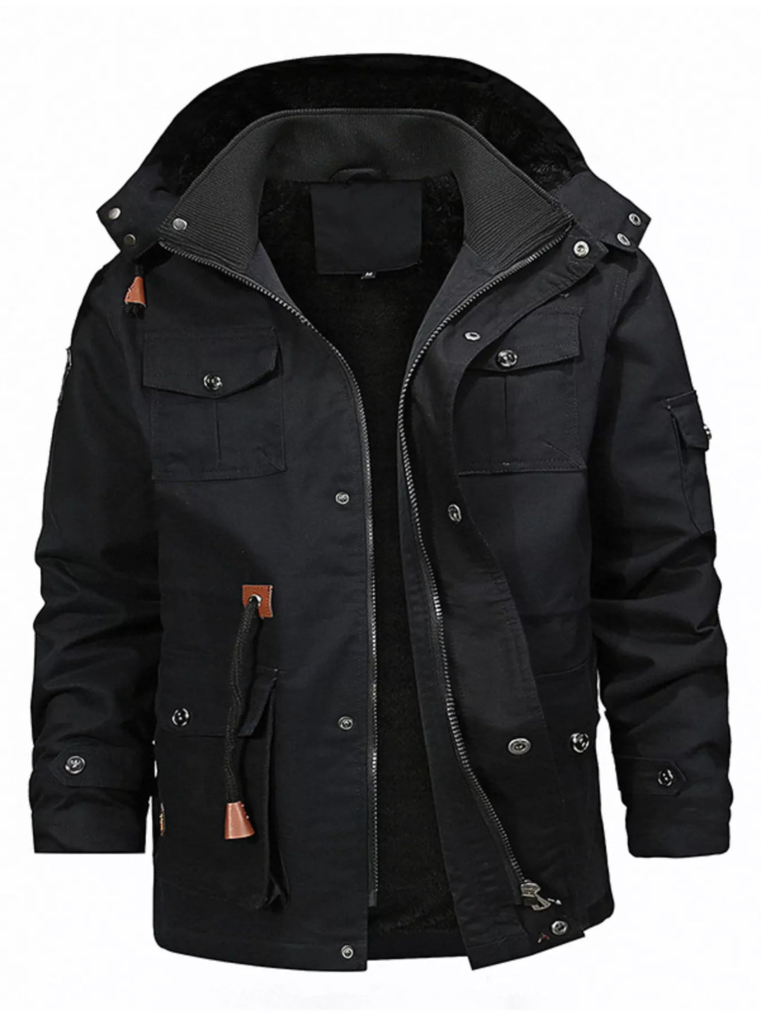 Men's Full Size Zip Up Fleece Lined Jacket Plus Size