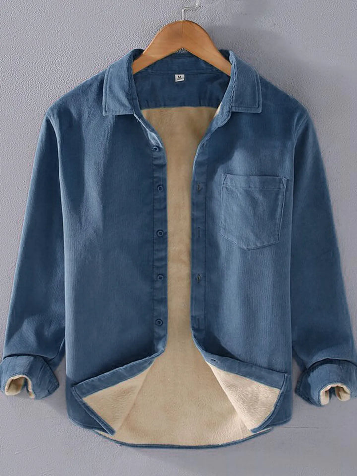 Men's Plus Size Button Up Long Sleeve Shirt